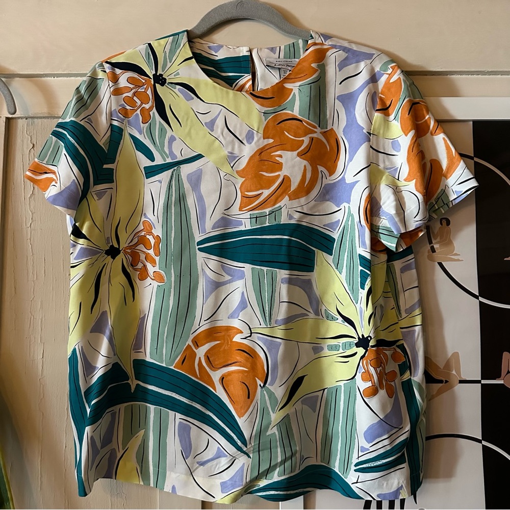&Other Stories Colorful Print Blouse size 8